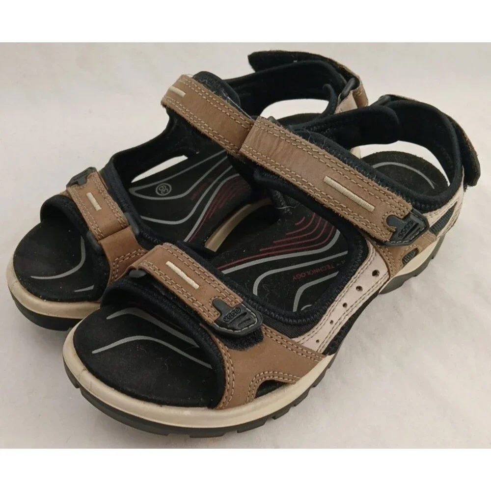 ECCO Yucatan Offroad Sandals mens 39 EUR US 8.5 Black Sport Hiking Water